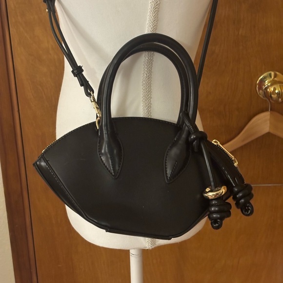Zara Handbags - Zara Double Handle Black City Bag